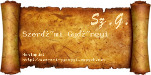 Szerémi Gyöngyi névjegykártya